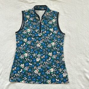 Tory Sport
Floral Print V-Neck Top- Size Small